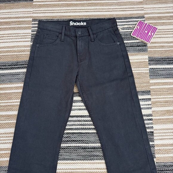 Mother Denim Snacks The Down Low Sweet Tooth Skimp Straight Faded Black Jeans 25 - Picture 3 of 16